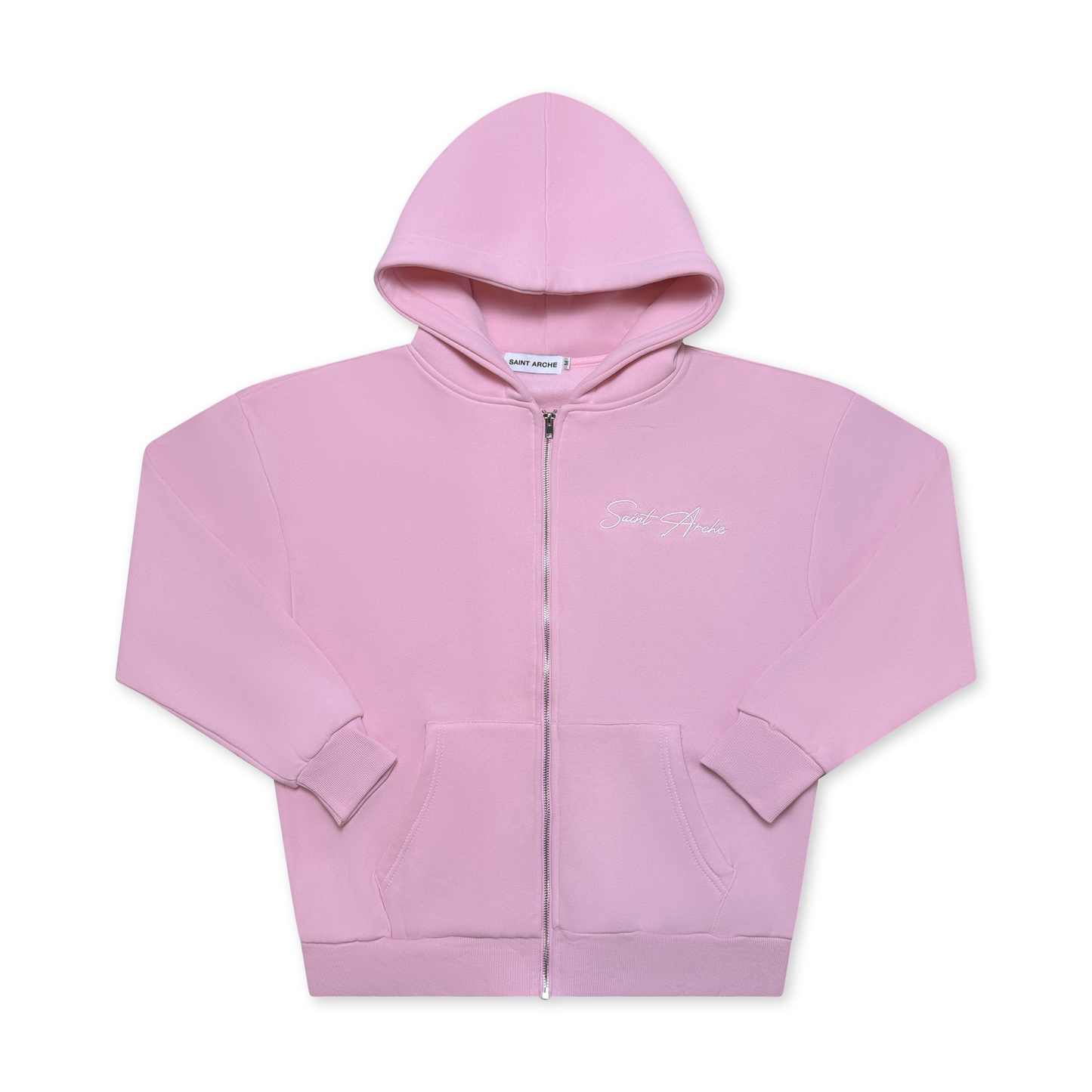"Signature" Zip-Up Hoodie - Pink