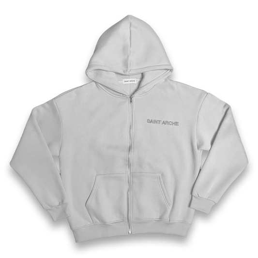 "Essential" Zip-Up Hoodie - Grey