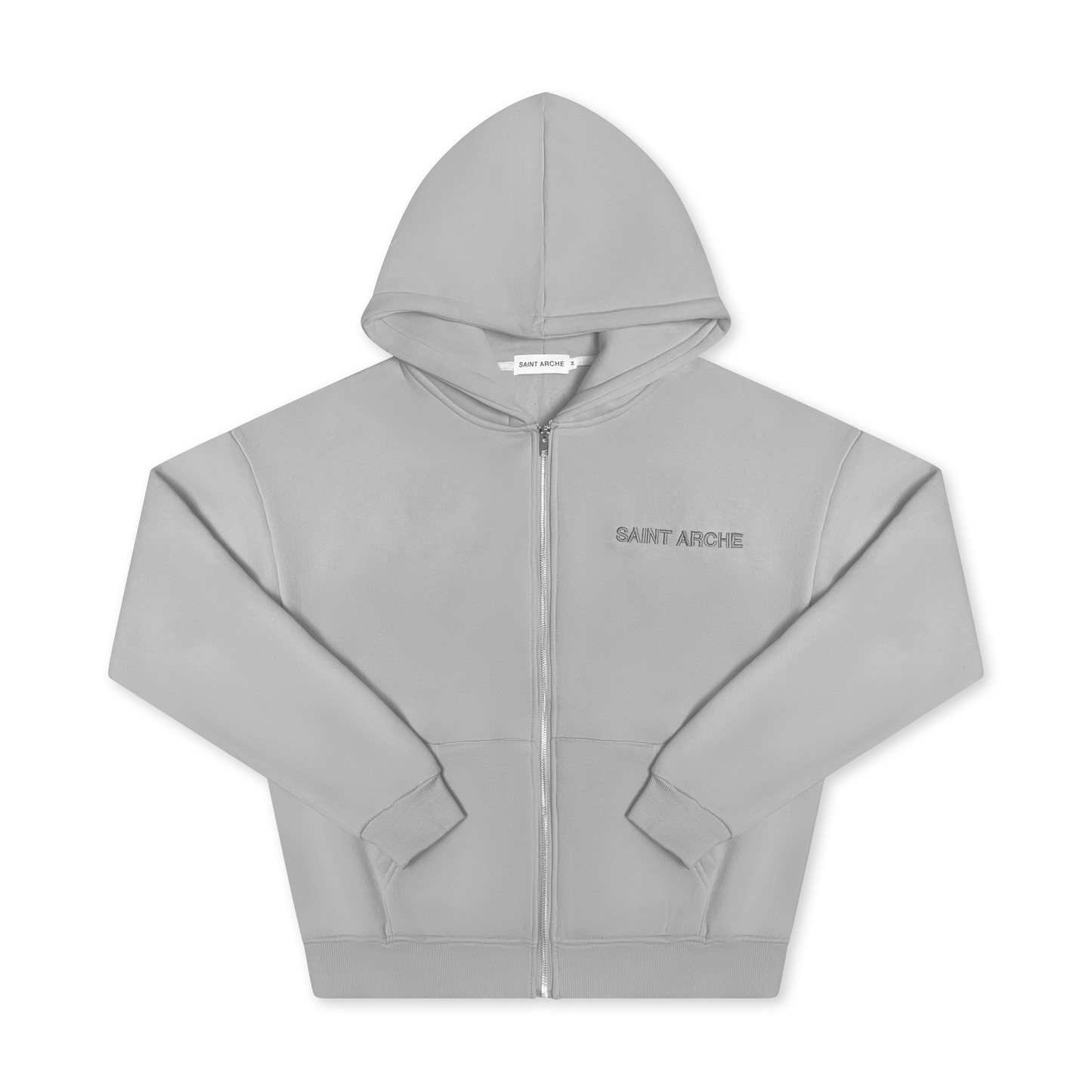 "Essential" Zip-Up Hoodie - Gray