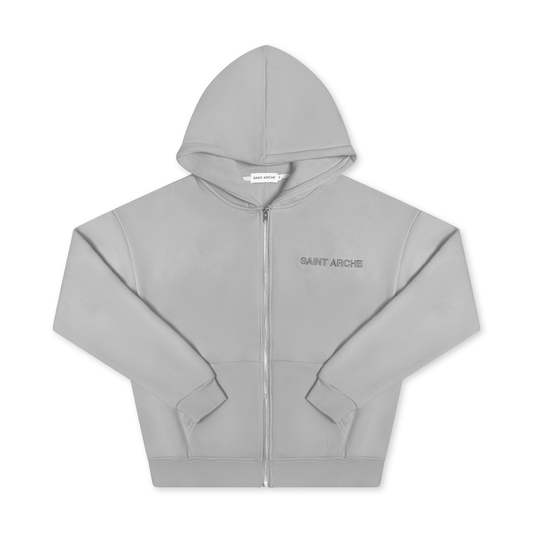 "Essential" Zip-Up Hoodie - Gray