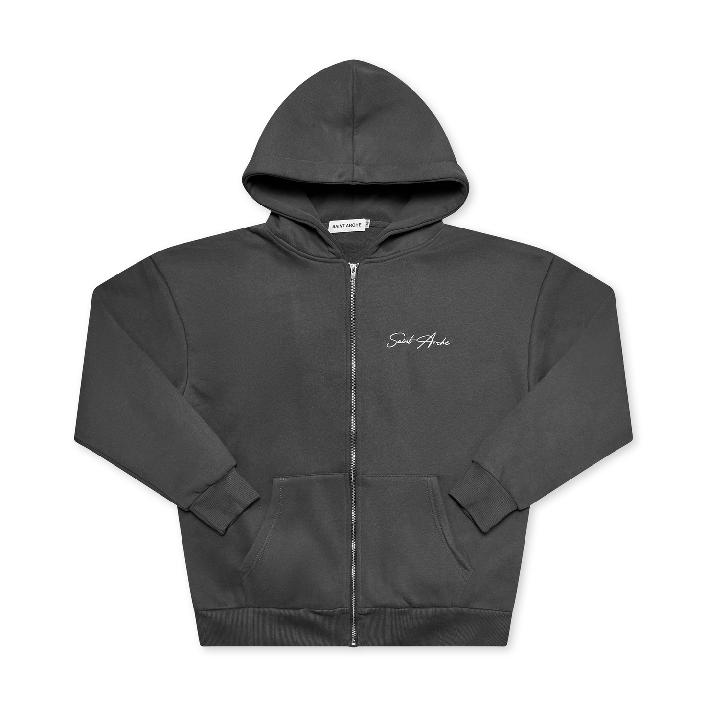 "Signature" Zip-Up Hoodie - Dark Gray